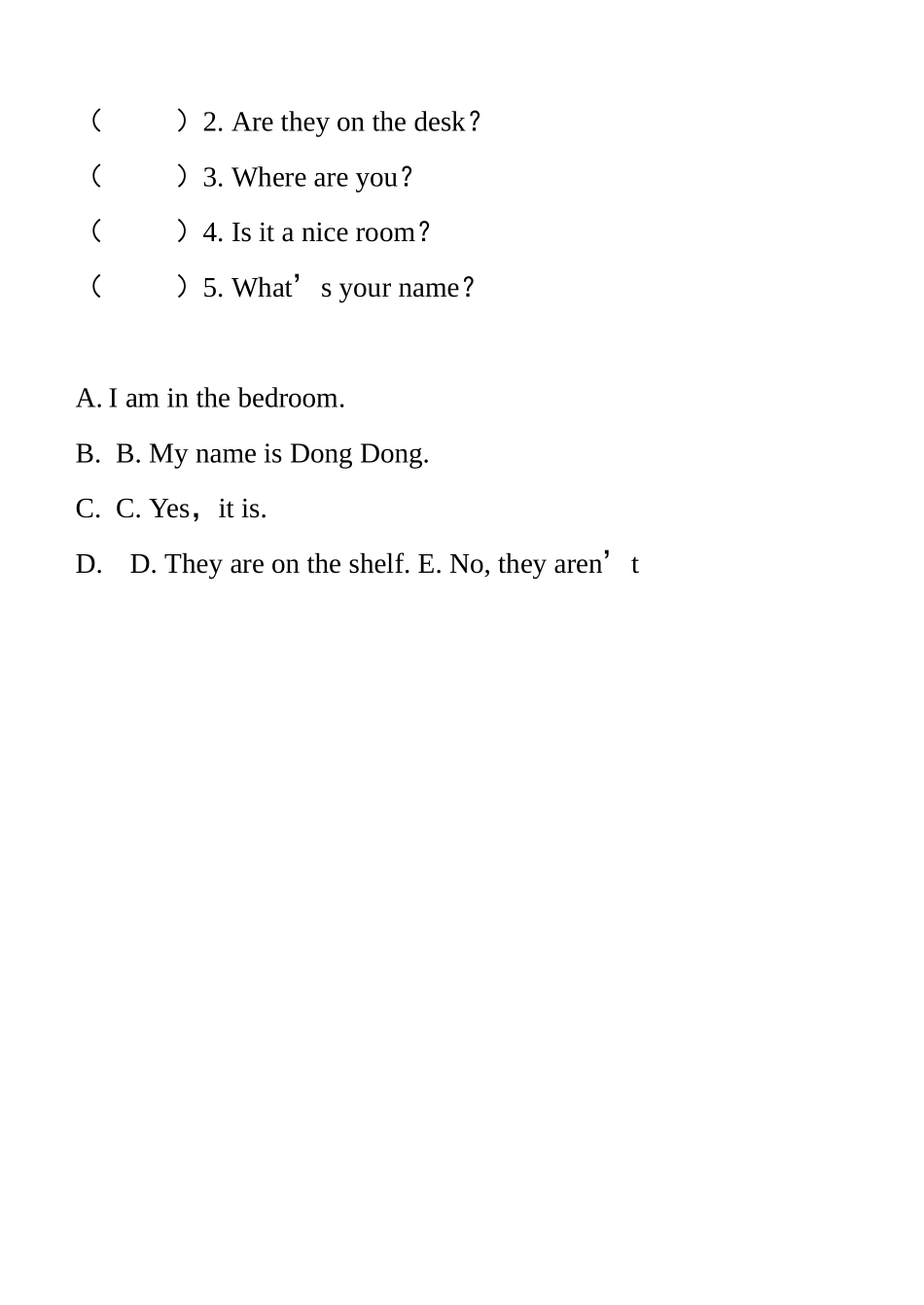 小学英语四年级上册第一单元单元分层作业_第2页