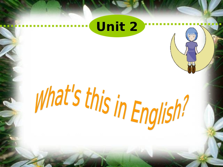 英语：七上StarterUnit2What'sthisinEnglish第2课时（人教版）_第1页