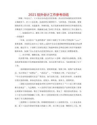 驻外会计工作参考总结