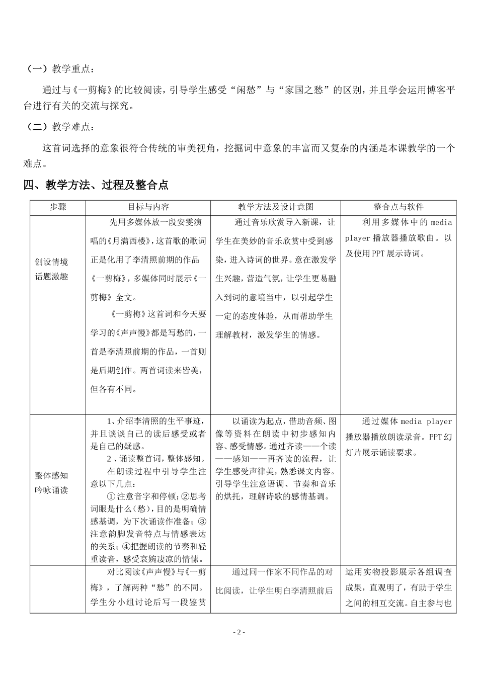 声声慢教学设计_第2页