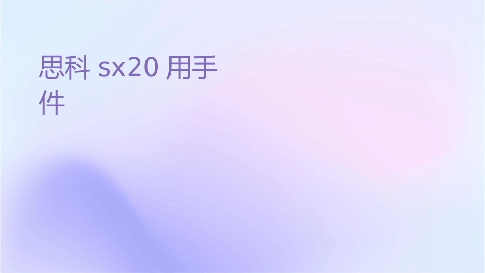 思科视频设备sx20用户手册课件_第1页