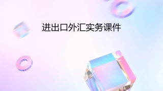 进出口外汇实务课件