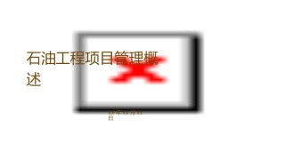 石油工程项目管理概述课件