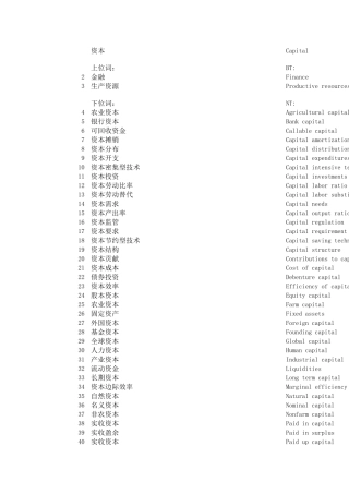 资本(语义架构)
