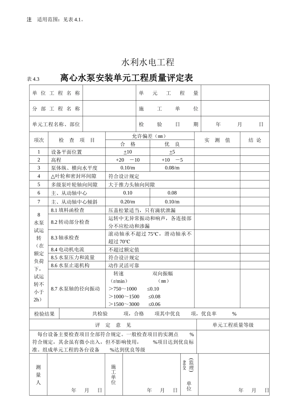 质量评定表第五部分(泵、管路)_第3页