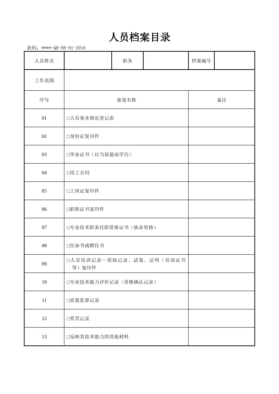 质量记录表格CMA_第2页