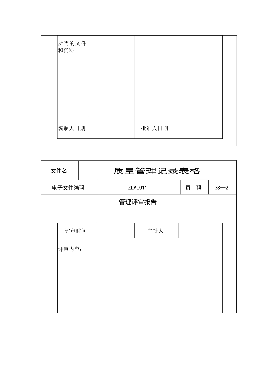 质量管理记录表格汇集_第2页