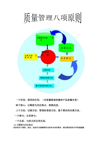 质量管理八项原则及军标要求