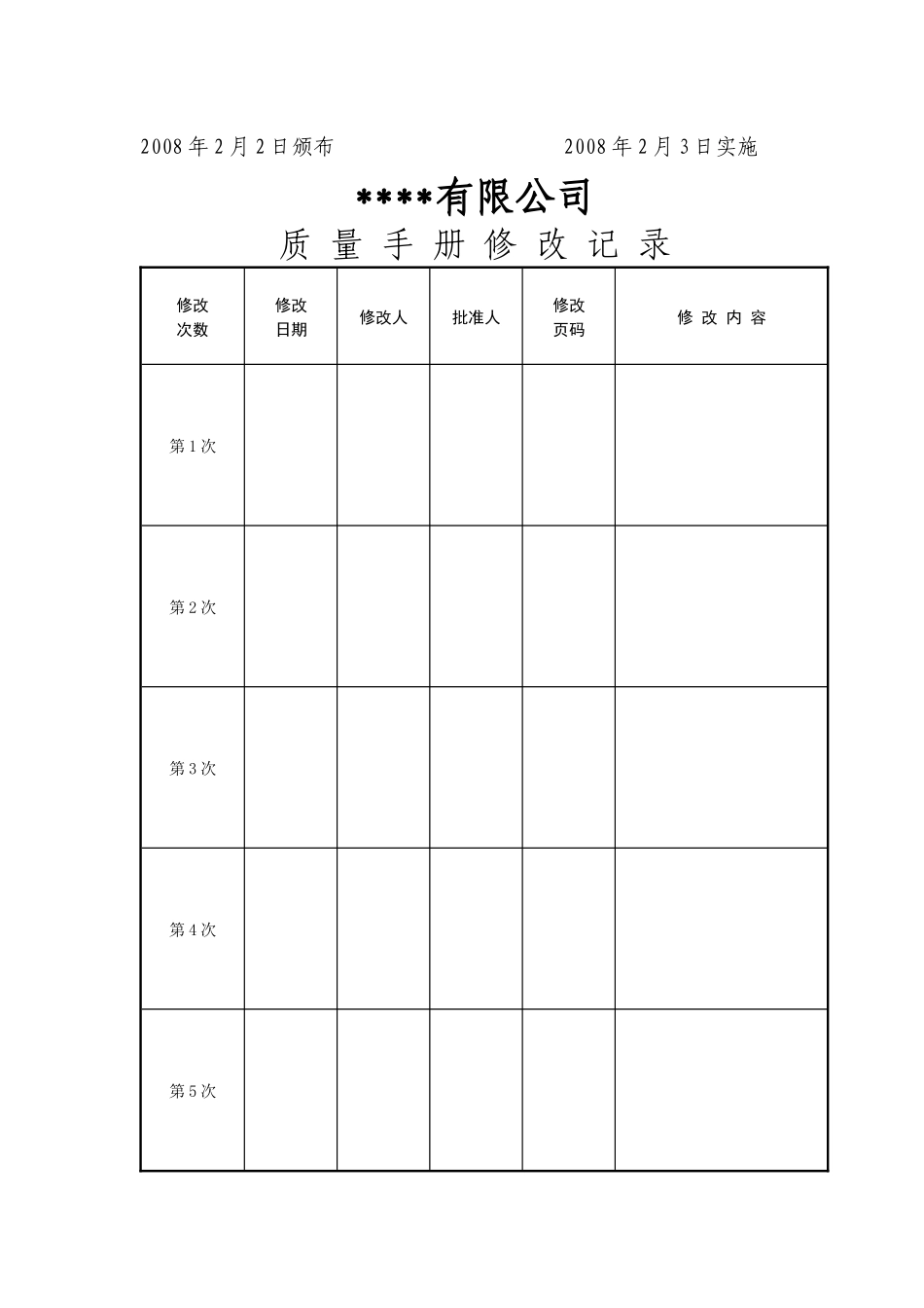 质量手册-样本_第2页