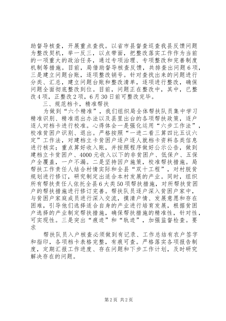 脱贫攻坚问题整改报告范文_第2页
