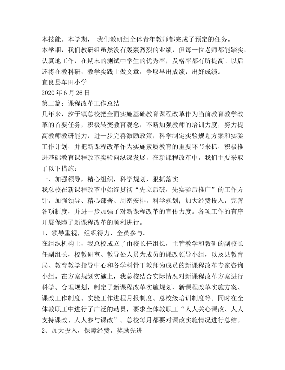 课程改革工作总结 _第3页