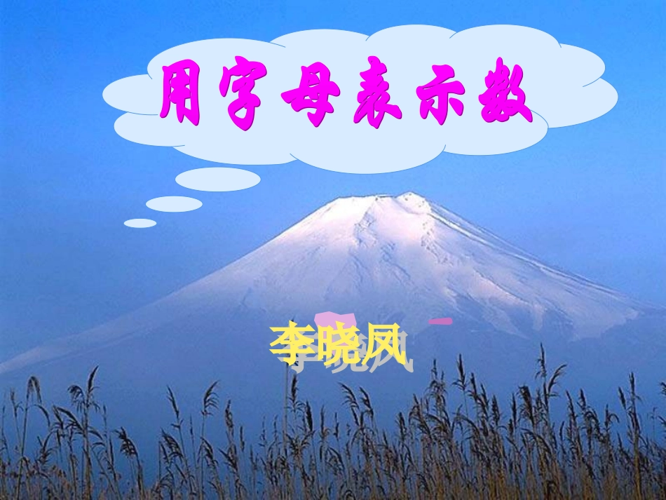 用字母表示数课件2_第1页