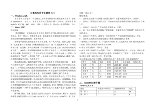 计算机及应用专业技能操作考核题签