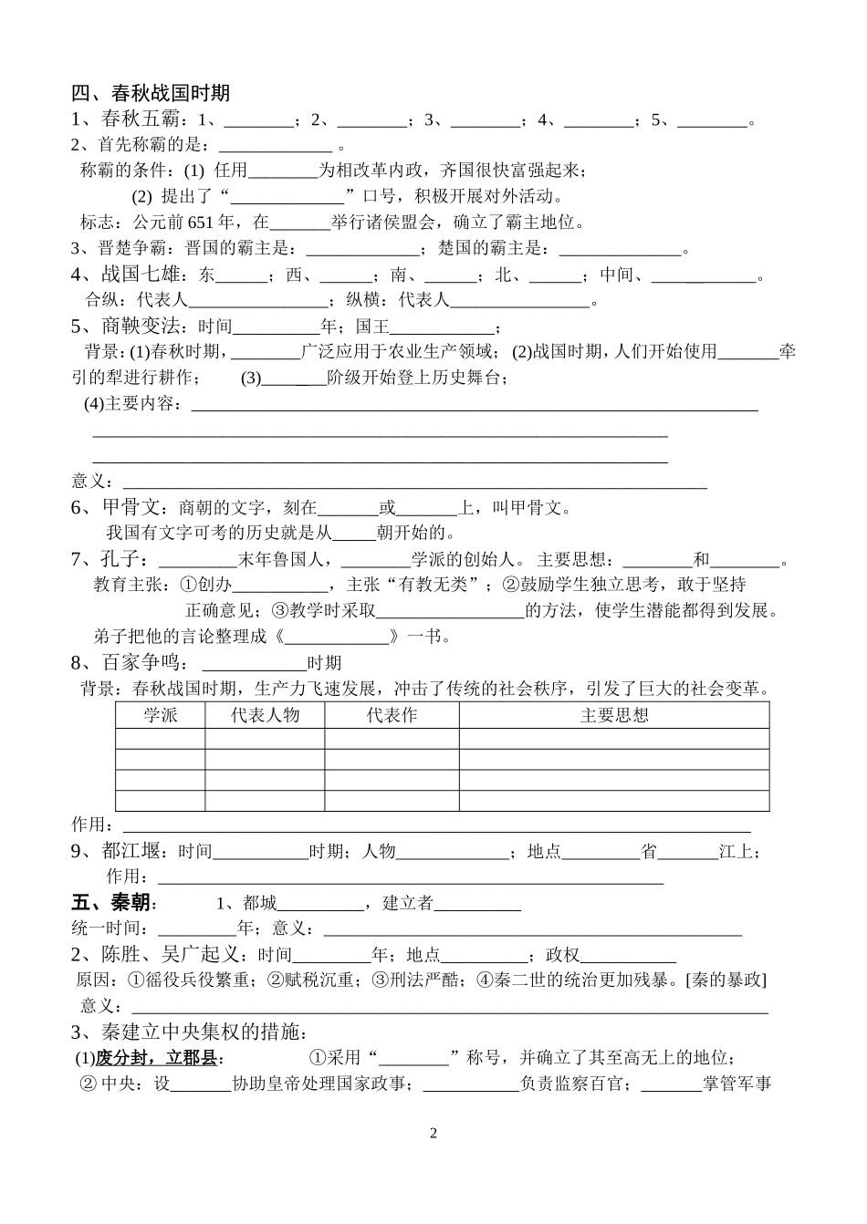 七上历史复习提纲(1)_第2页