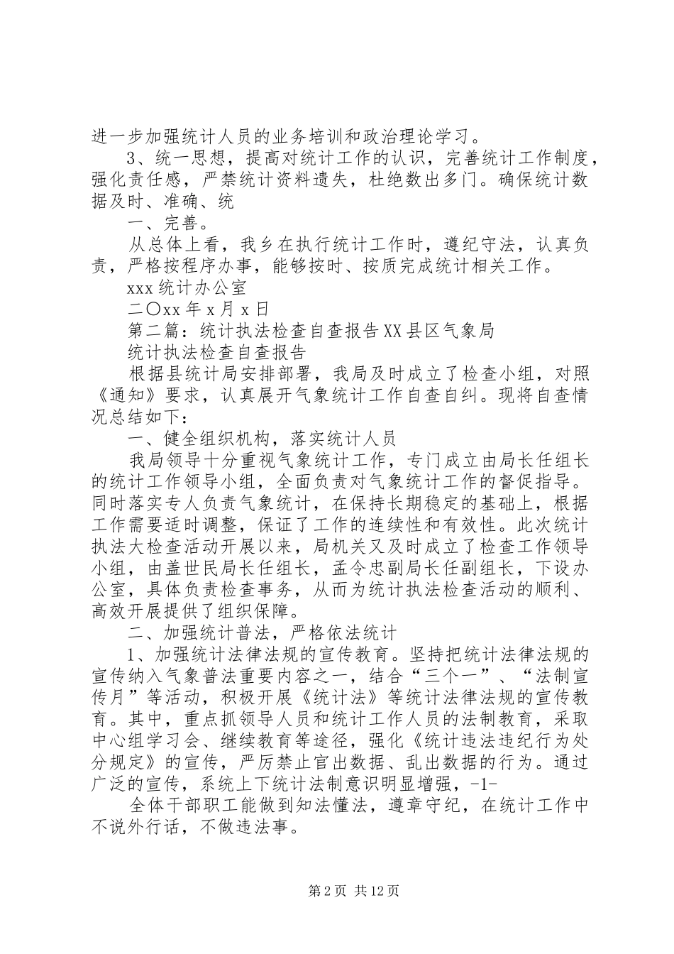 统计执法工作自查报告_第2页