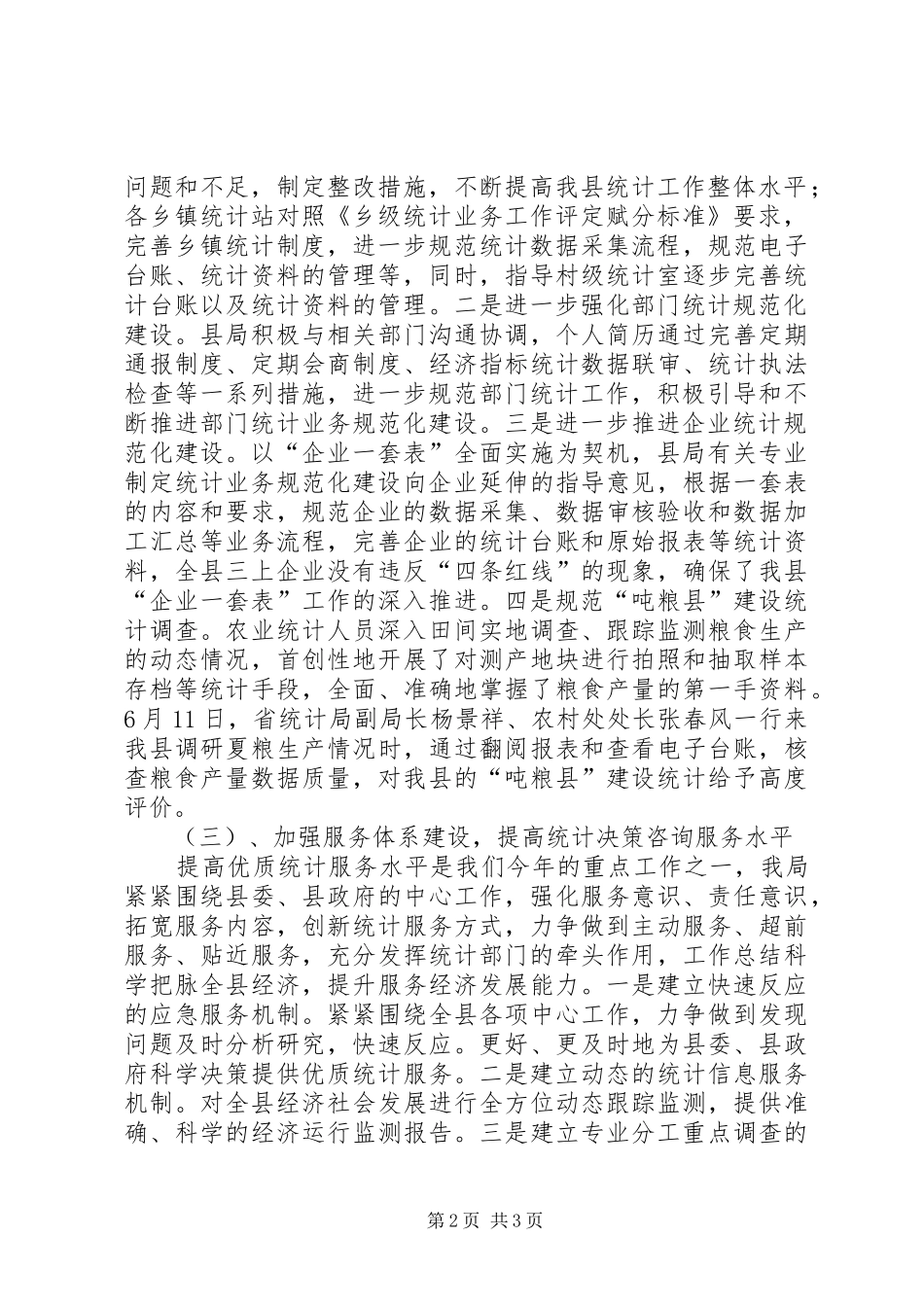 统计局局长深化提高年主题座谈会汇报材料_第2页