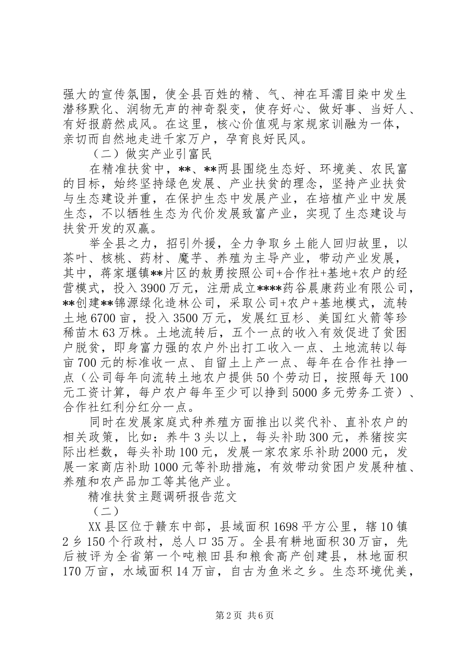 精准扶贫主题调研报告_第2页