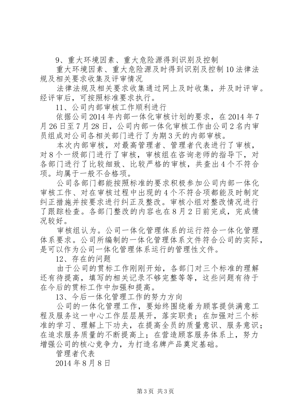 管理体系运行情况的报告_第3页