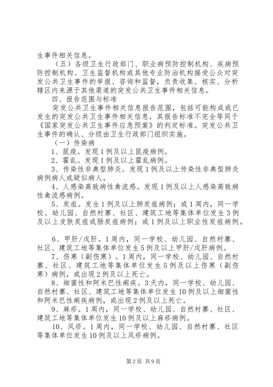 突发公共卫生报告规定_第2页