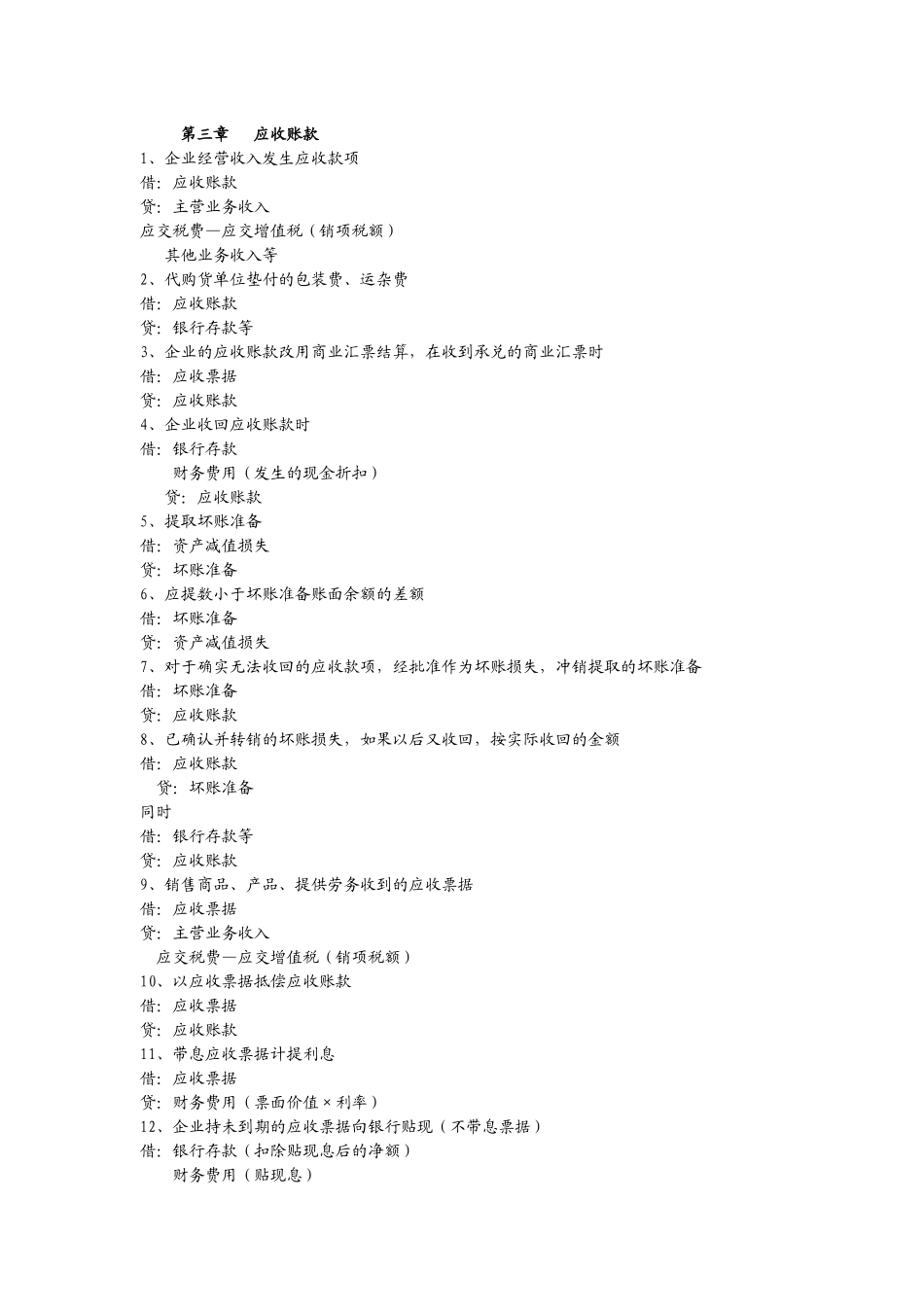 自考企业会计学复习资料汇总-主要会计分录大全_第3页