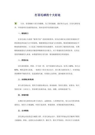 羽毛球比赛方法及主要规则简介