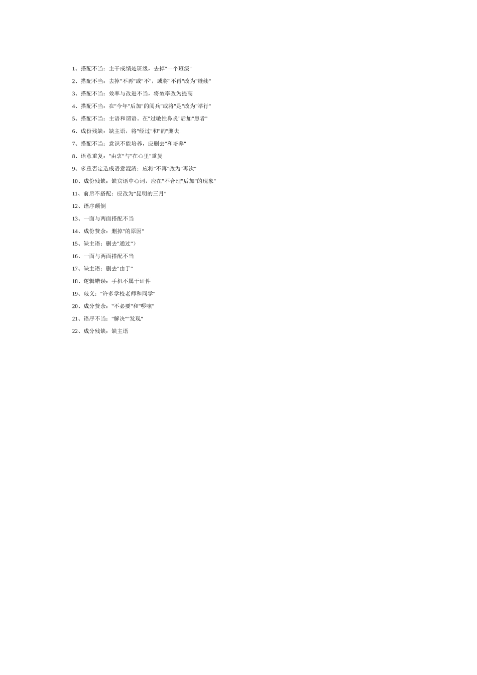 七年级语文病句训练答案_第1页