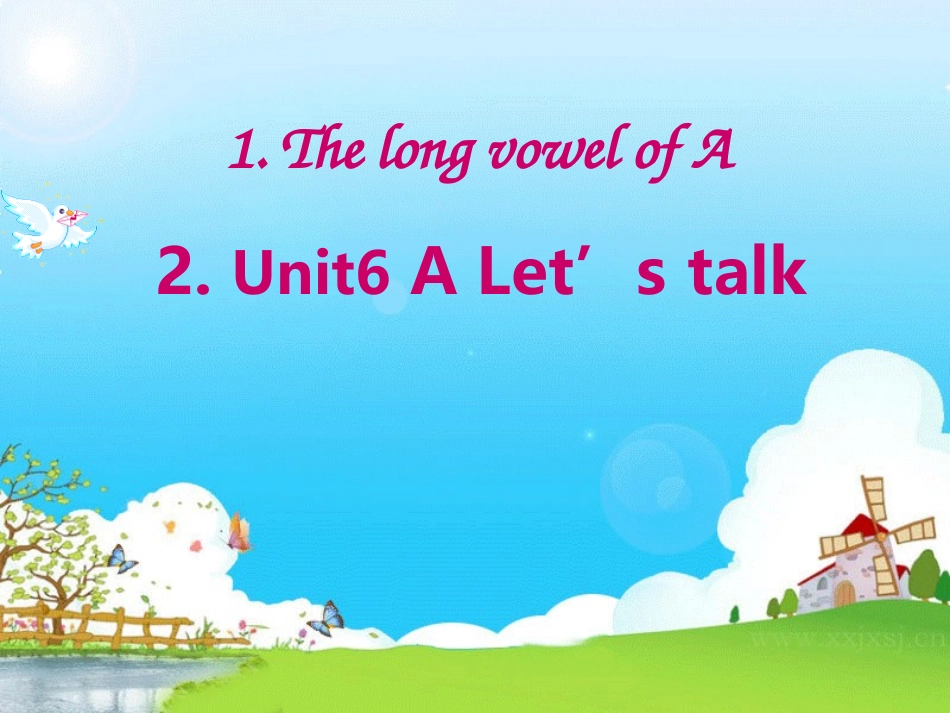 PEP小学英语5年级上册Unit6In+a+Nature+Park语音课课件_第1页