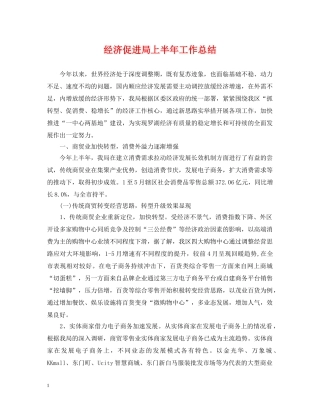 经济促进局上半年工作总结 