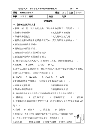 酸碱盐复习2014