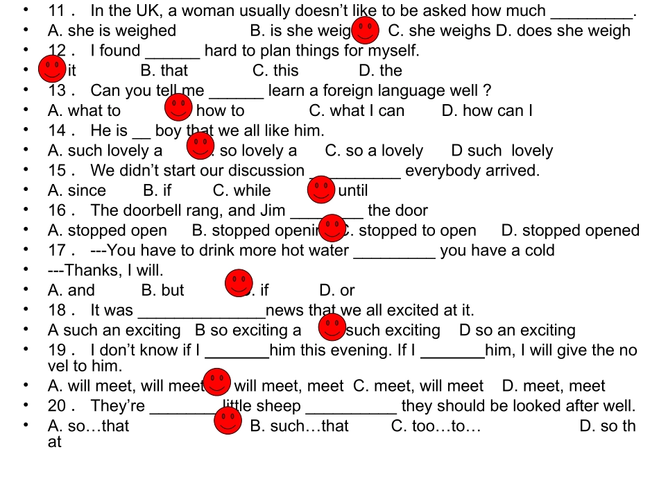 复合句专项练习_第3页