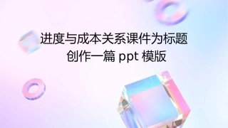 进度与成本关系课件