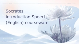 苏格拉底介绍演讲(英文)课件