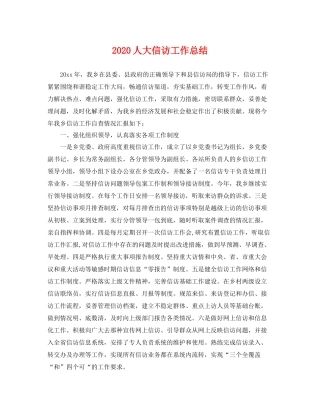 人大信访工作总结  (2)