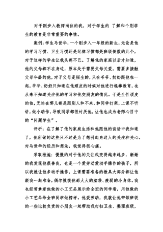 小学生个别案例保英