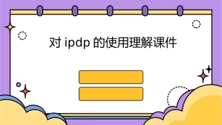 对IPDP的使用理解课件