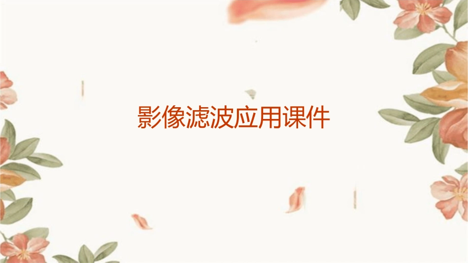 影像滤波应用课件_第1页