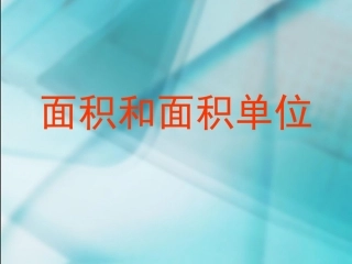 面积和面积单位