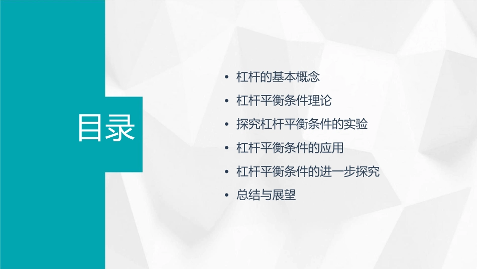探究杠杆的平衡条件资料课件_第2页