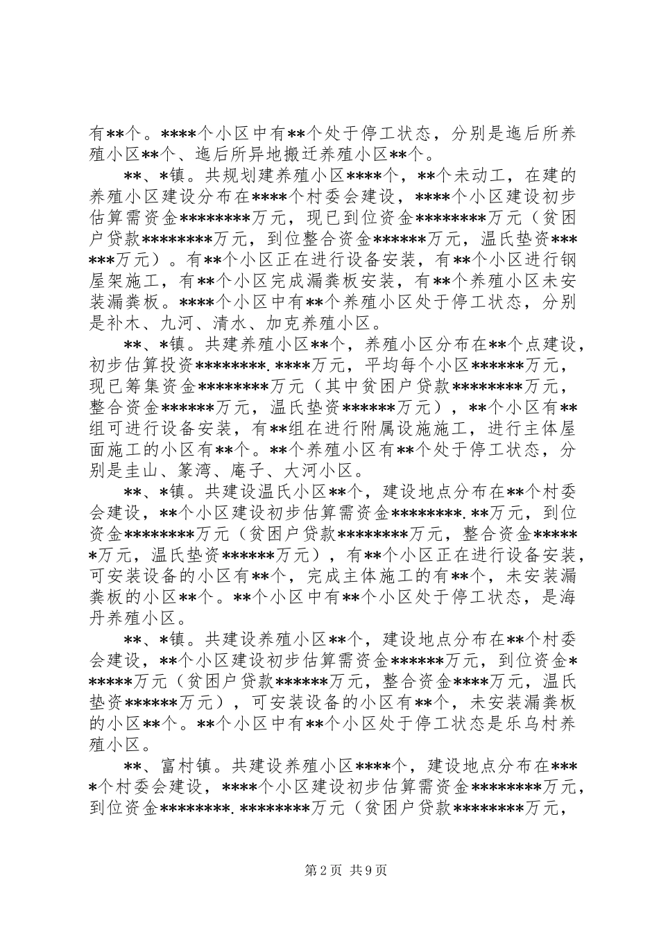 温氏扶贫生猪养殖小区建设情况调研报告_第2页