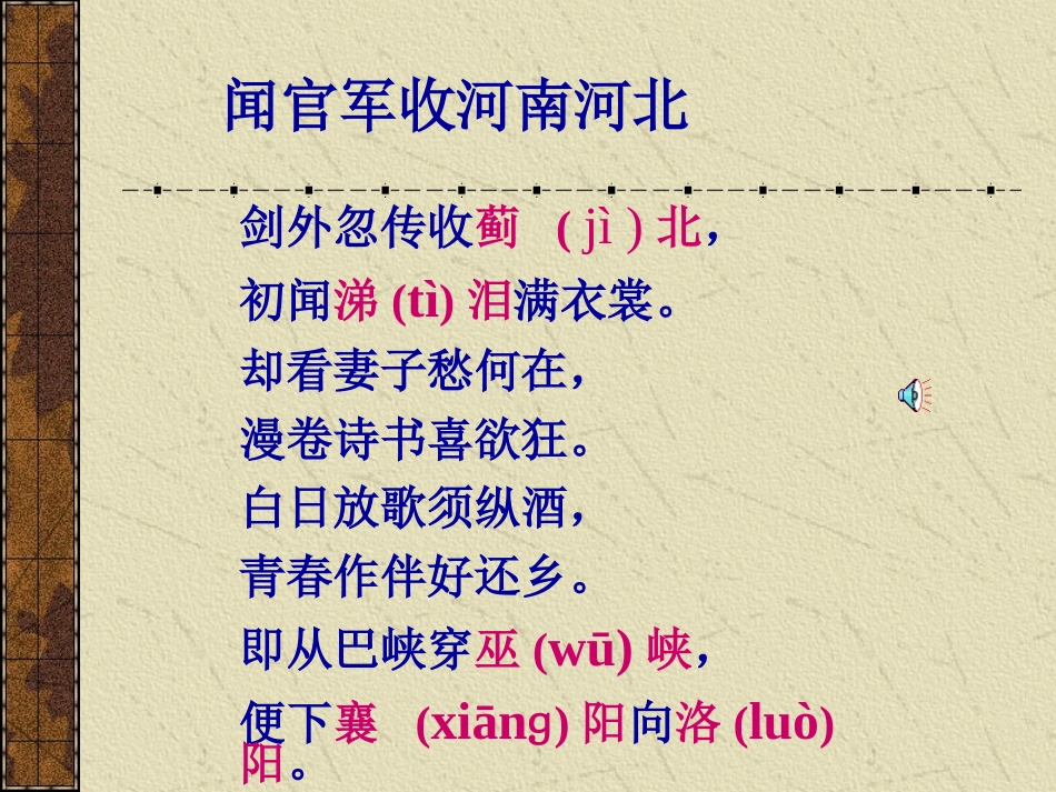 《闻官军收河南河北》课件_第2页