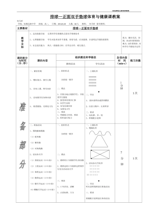 正面双手垫球完善--何乃祥