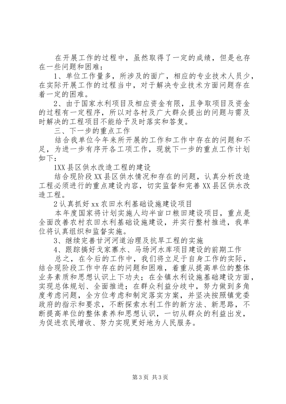 水利站防汛工作报告_第3页