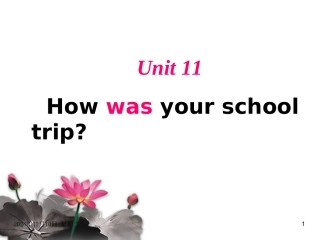 英语七年级下Unit_11_How_was_your_school_trip_SectionA