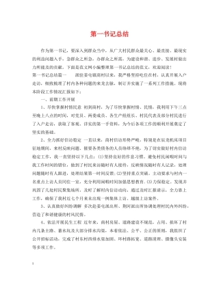 第一书记总结 