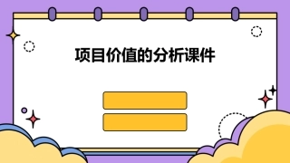 项目价值的分析课件