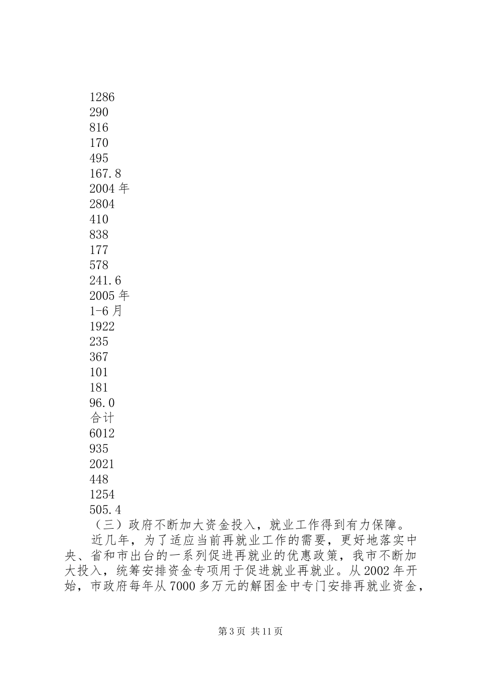 某市再就业优惠政策实施汇报材料_第3页
