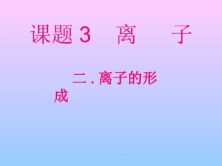 九年级化学化学离子2