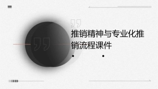 推销精神与专业化推销流程课件