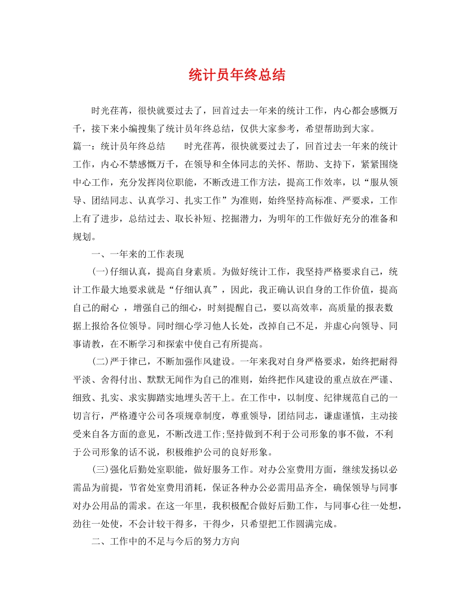 统计员年终总结 _第1页