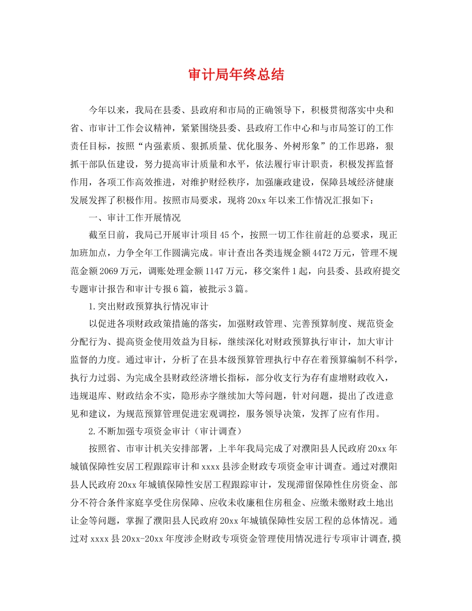 审计局年终总结 _第1页